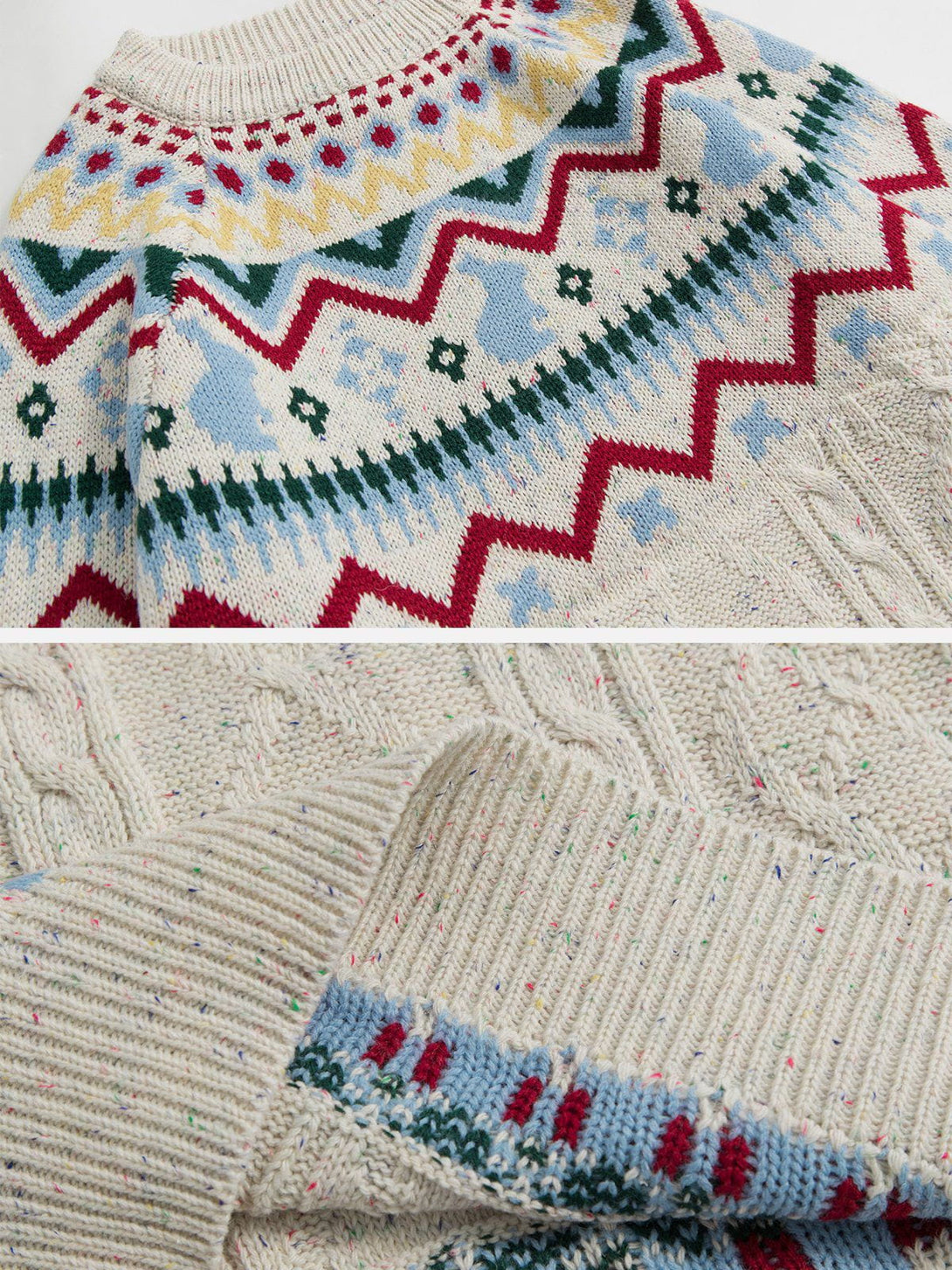 AlanBalen® - Fair Isle Knitted Sweater AlanBalen