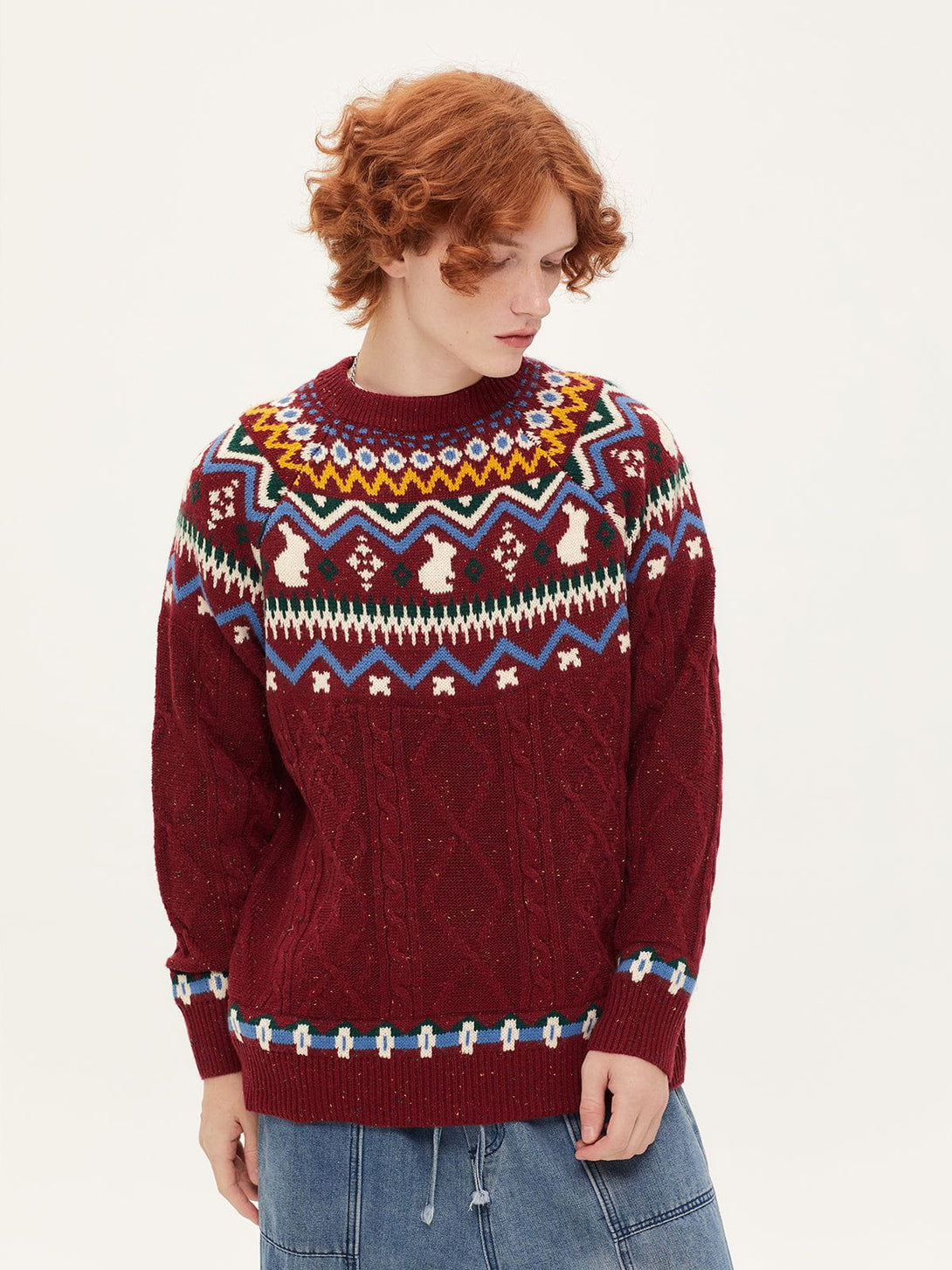 AlanBalen® - Fair Isle Knitted Sweater AlanBalen