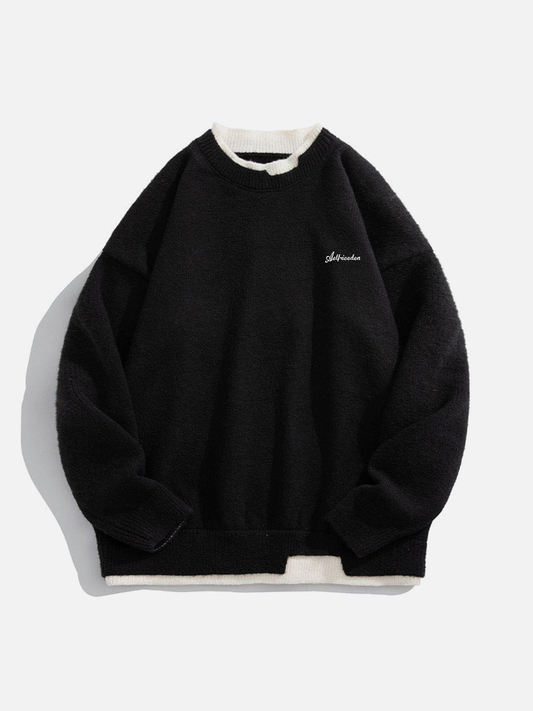 AlanBalen® - Fake Two Basic Classic Sweater AlanBalen