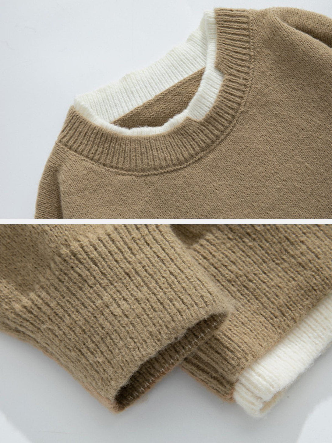 AlanBalen® - Fake Two Basic Classic Sweater AlanBalen