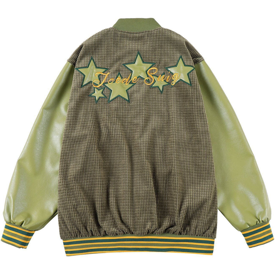 AlanBalen® - Five-pointed Star Pattern Check Jacket AlanBalen