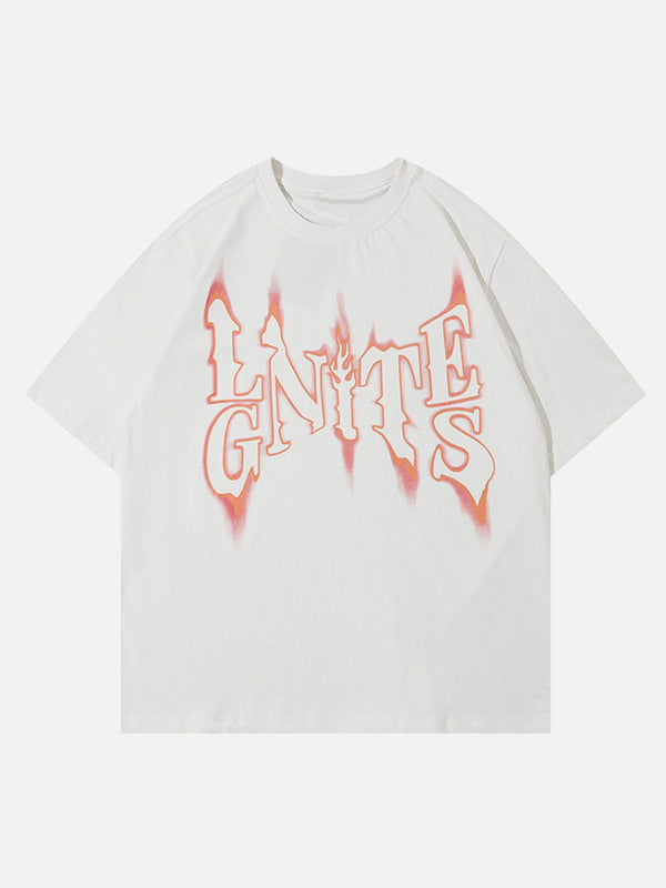 AlanBalen® - Flame Font Print Tee AlanBalen