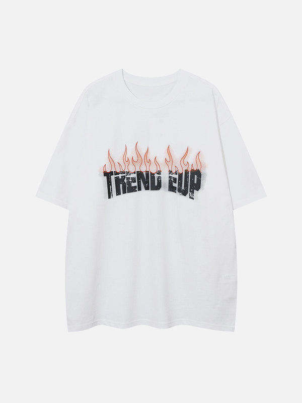 AlanBalen® - Flame Letter Graphic Tee AlanBalen