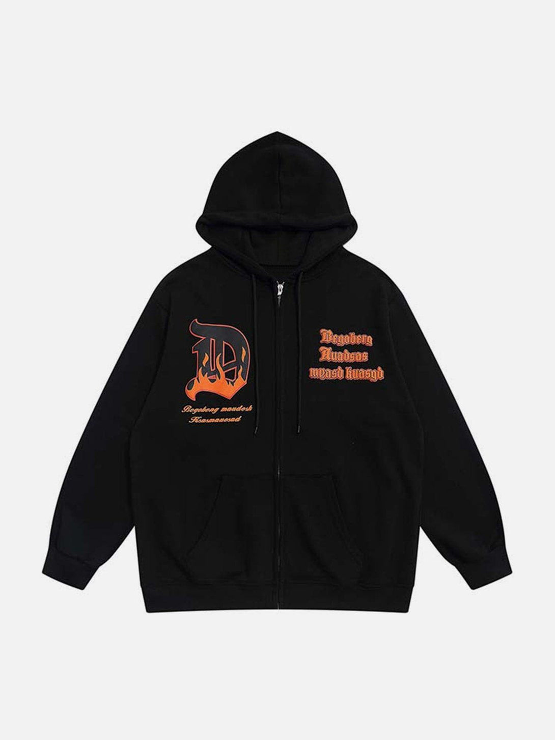 AlanBalen® - Flame Letters Foam Hoodie AlanBalen