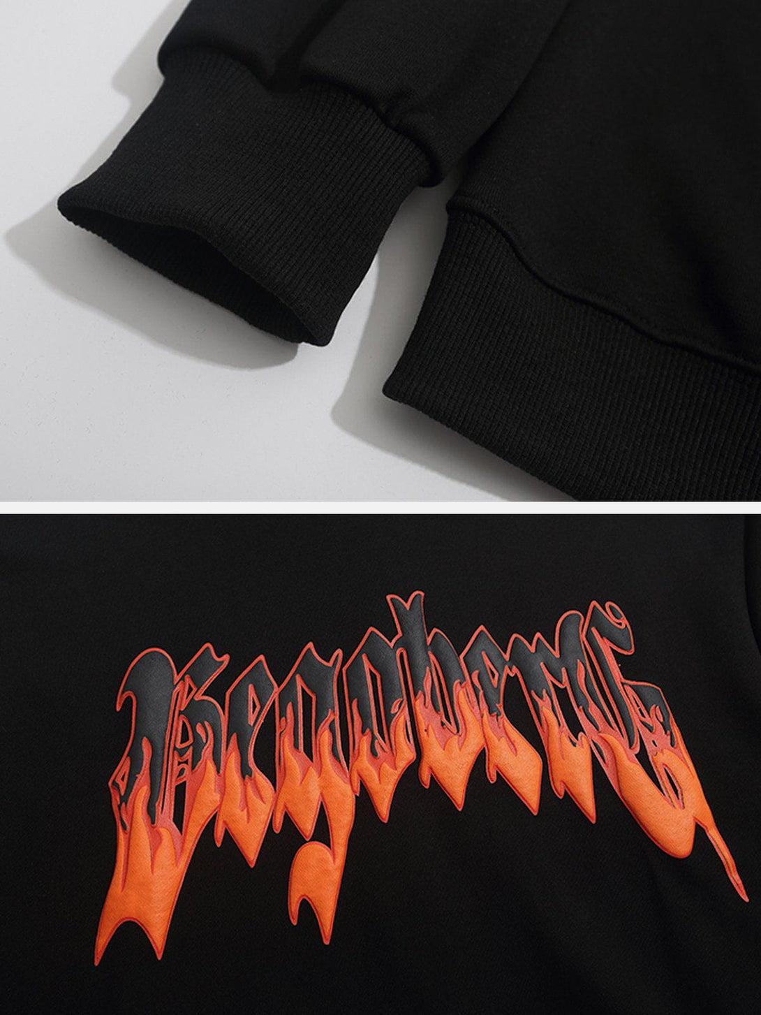 AlanBalen® - Flame Letters Foam Hoodie AlanBalen