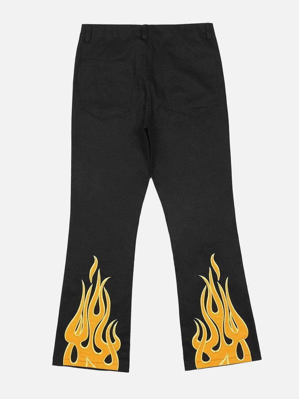 AlanBalen® - Flame Letters Print Pants AlanBalen