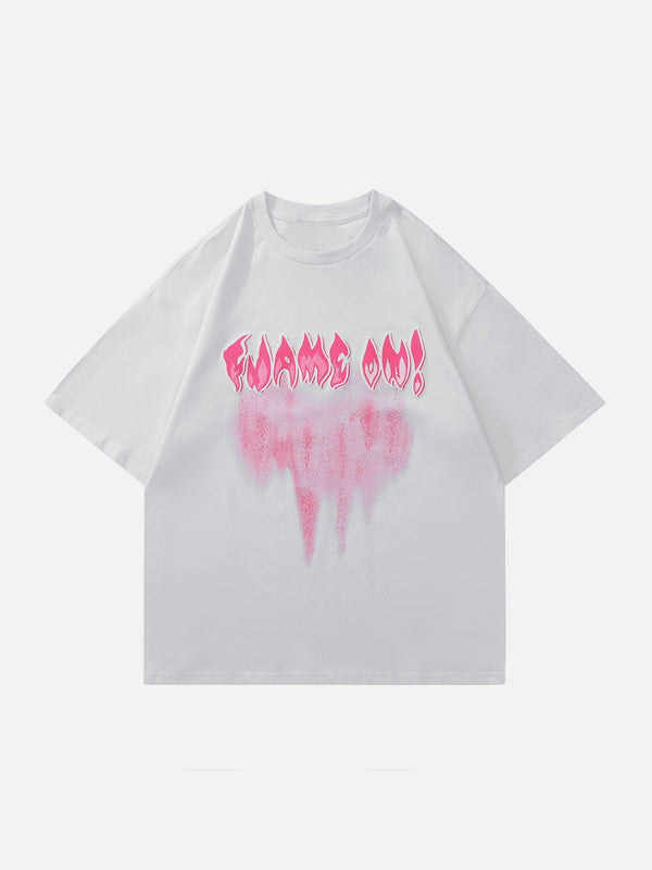 AlanBalen® - Flame Letters Tie Dye Graphic Tee AlanBalen