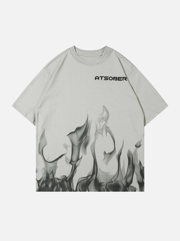 AlanBalen® - Flame Print Cotton Tee AlanBalen