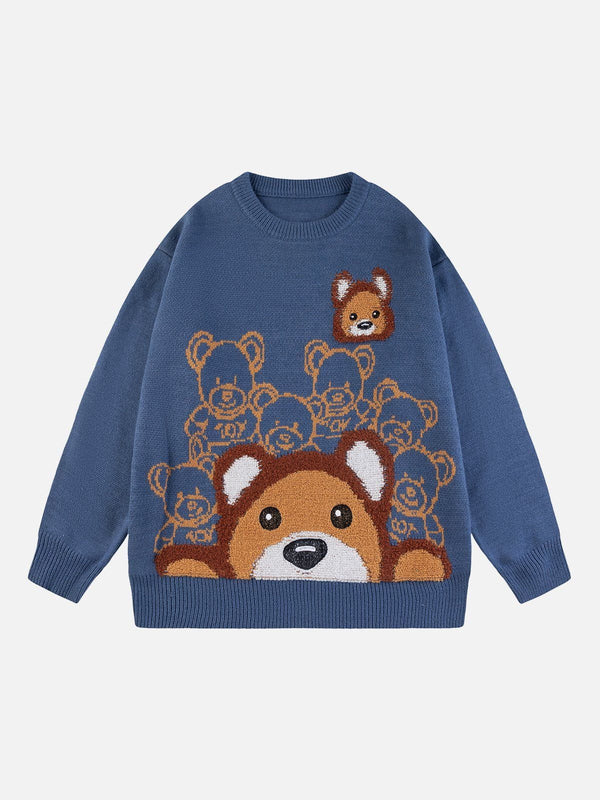 AlanBalen® - Flocked Bear Sweater AlanBalen