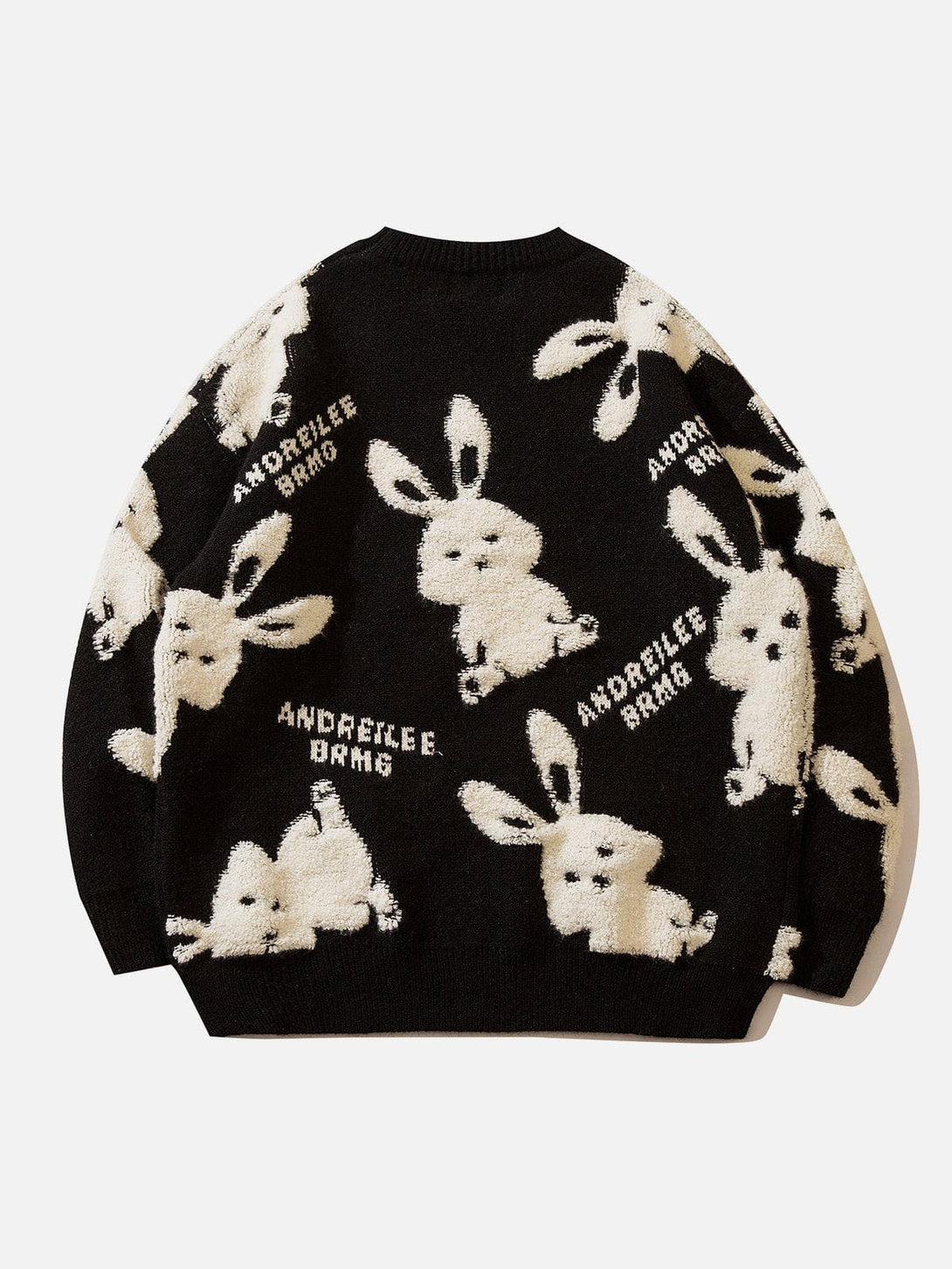 AlanBalen® - Flocked Rabbit Jacquard Sweater AlanBalen