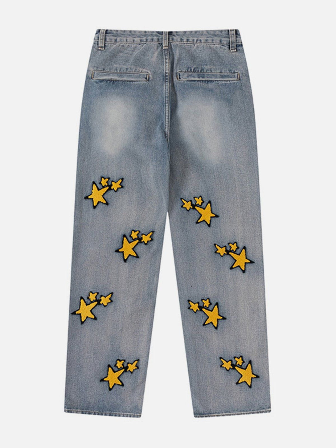 AlanBalen® - Flocked Star Jeans AlanBalen