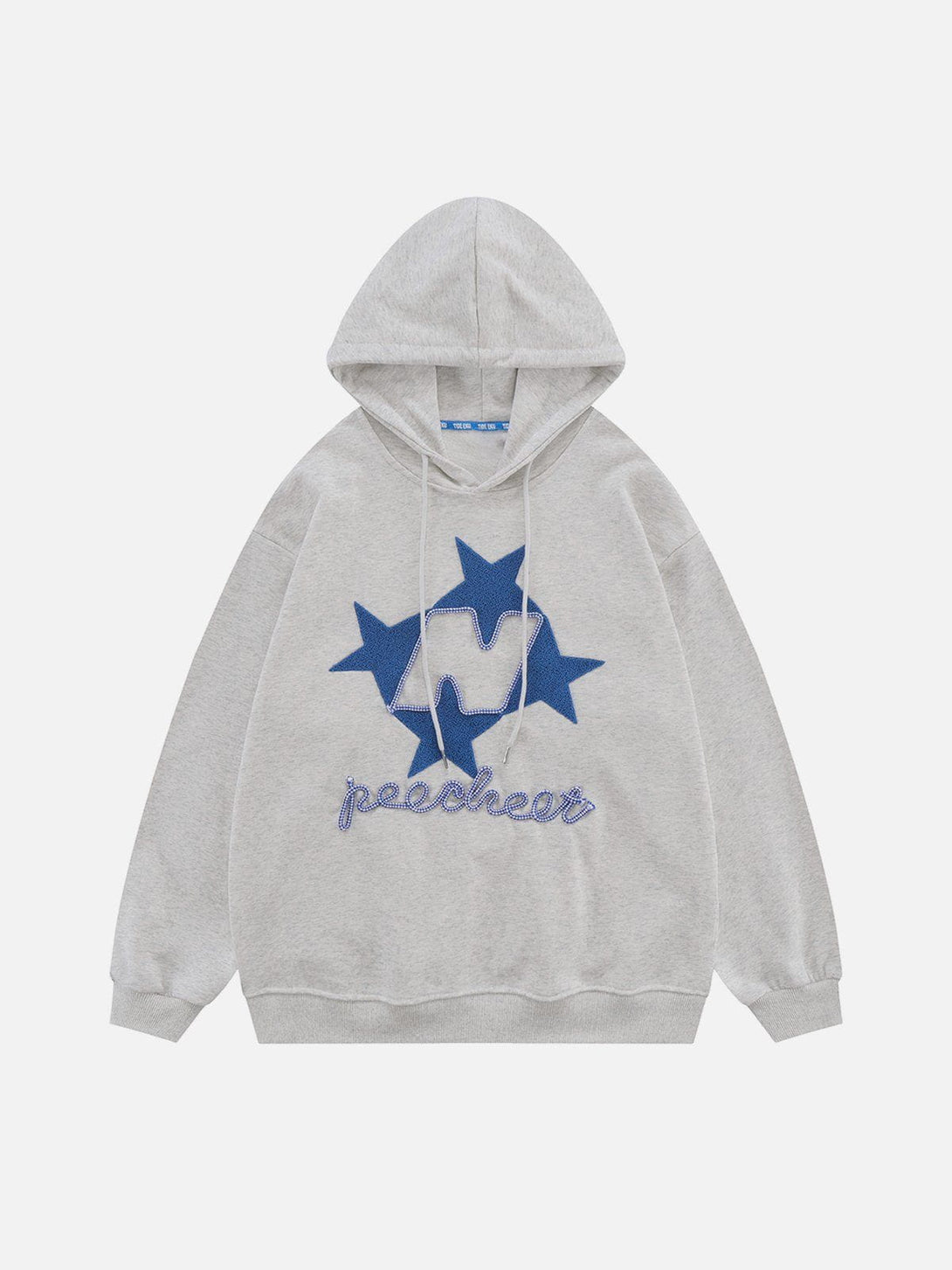 AlanBalen® - Flocked Stars Print Hoodie AlanBalen