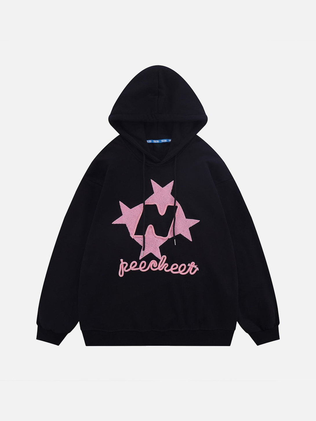 AlanBalen® - Flocked Stars Print Hoodie AlanBalen