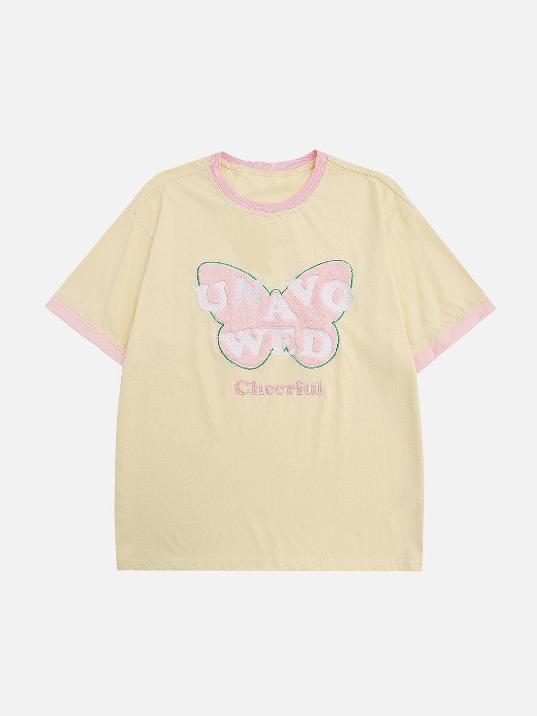 AlanBalen® - Flocking Butterfly Embroidery Tee AlanBalen