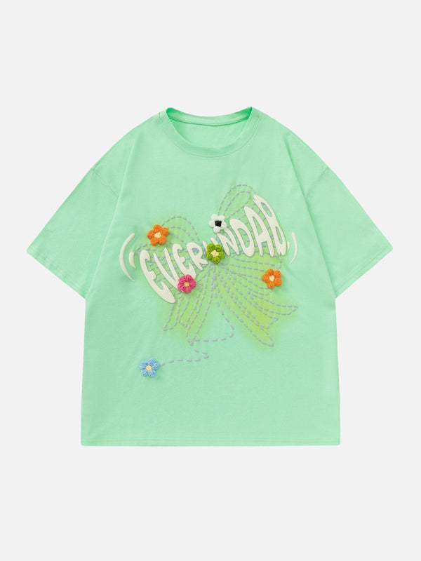 AlanBalen® - Flower 3D Dimensional Design Tee AlanBalen