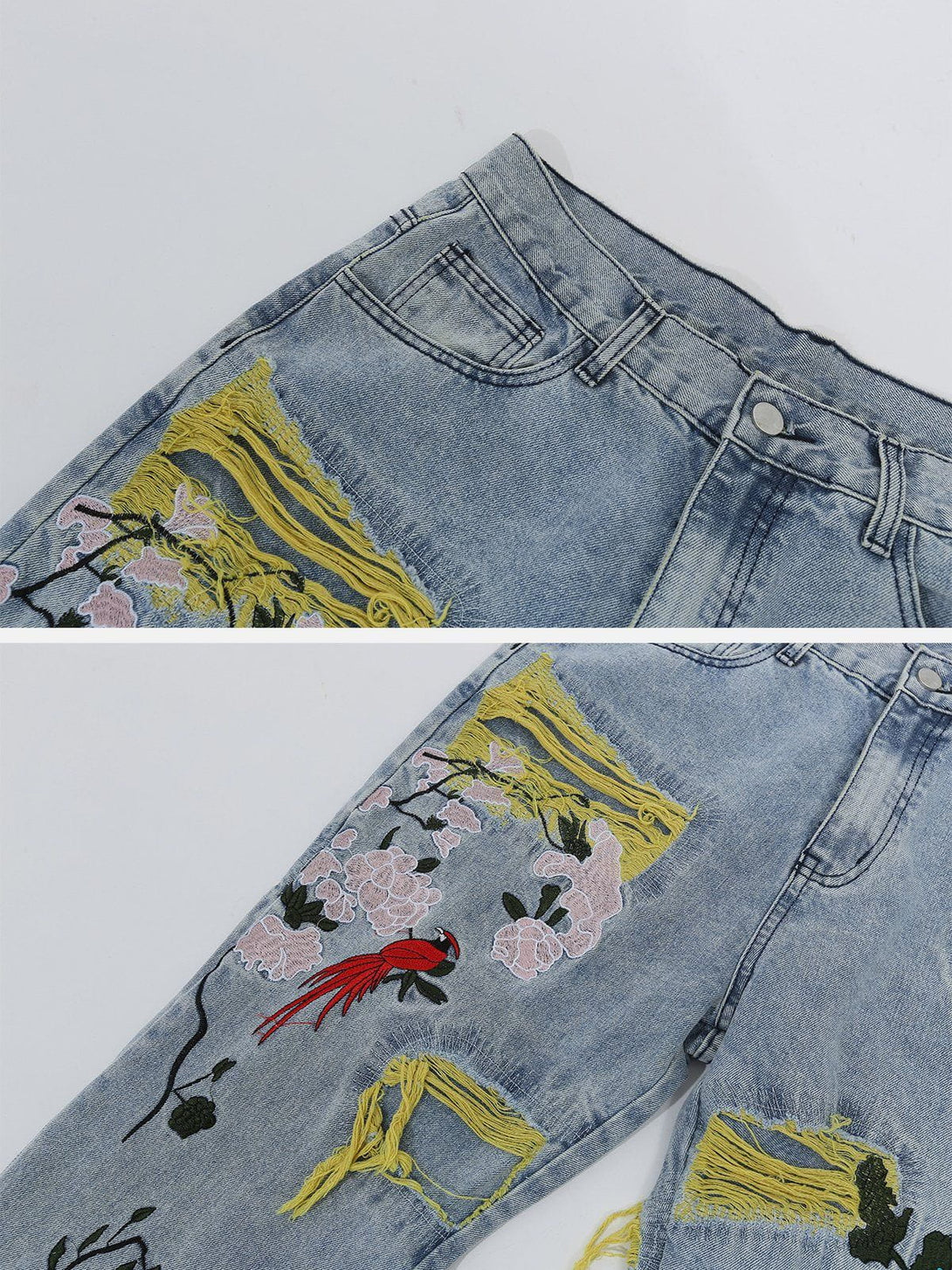 AlanBalen® - Flower Embroidery Jeans AlanBalen