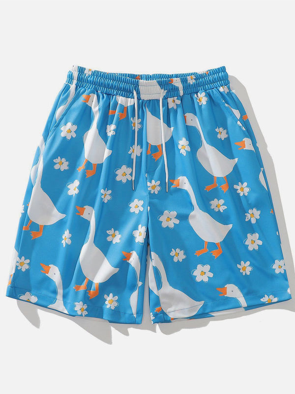 AlanBalen® - Flowers Goose Shorts AlanBalen