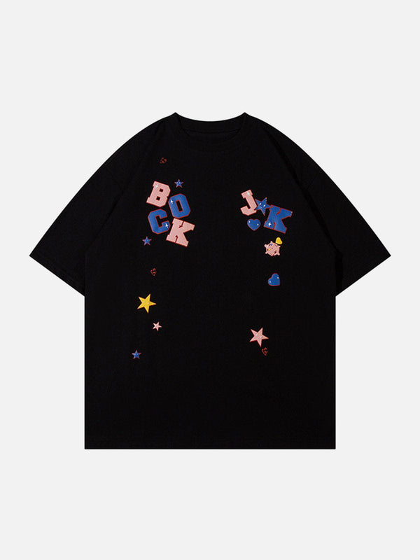 AlanBalen® - Foam Letter Star Print Tee AlanBalen