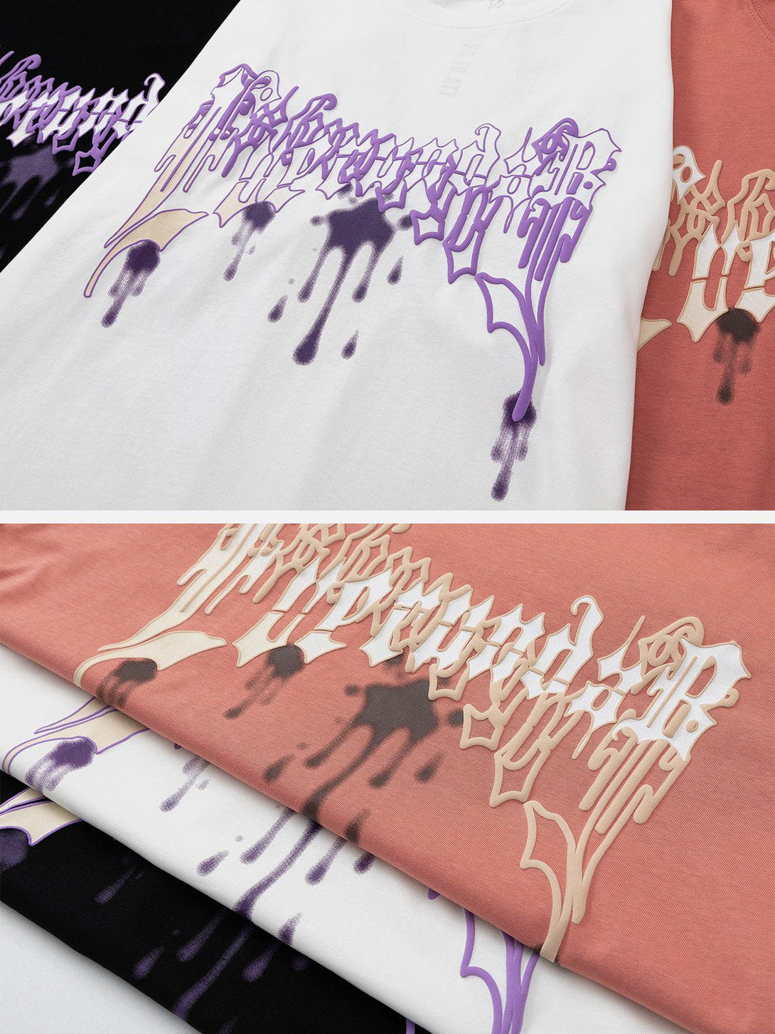 AlanBalen® - Foam Printing Water Stains Print Tee AlanBalen