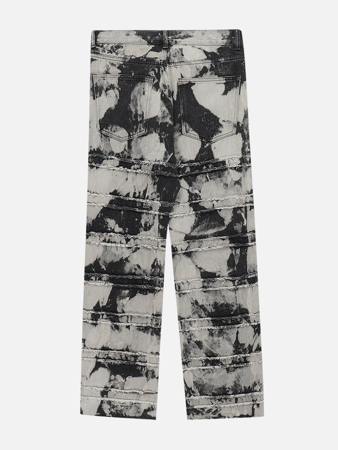 AlanBalen® - Frayed Panel Tie Dye Jeans AlanBalen