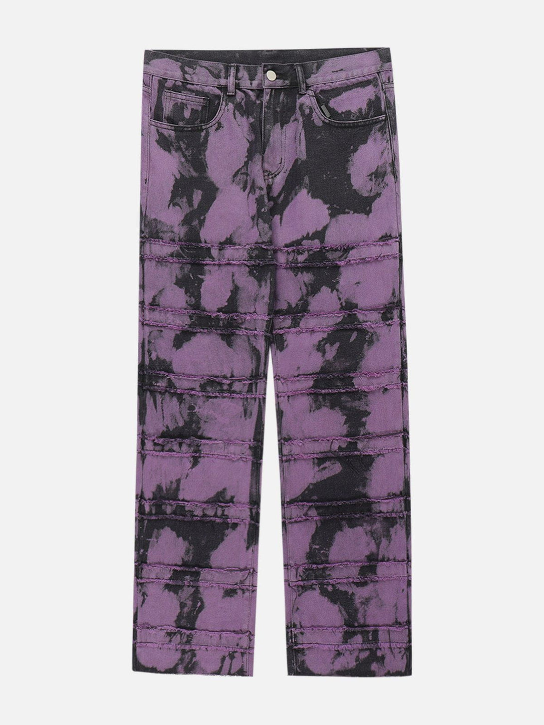 AlanBalen® - Frayed Panel Tie Dye Jeans AlanBalen