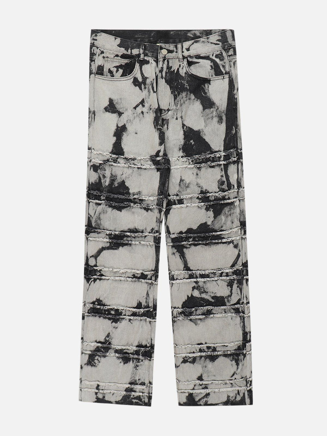 AlanBalen® - Frayed Panel Tie Dye Jeans AlanBalen