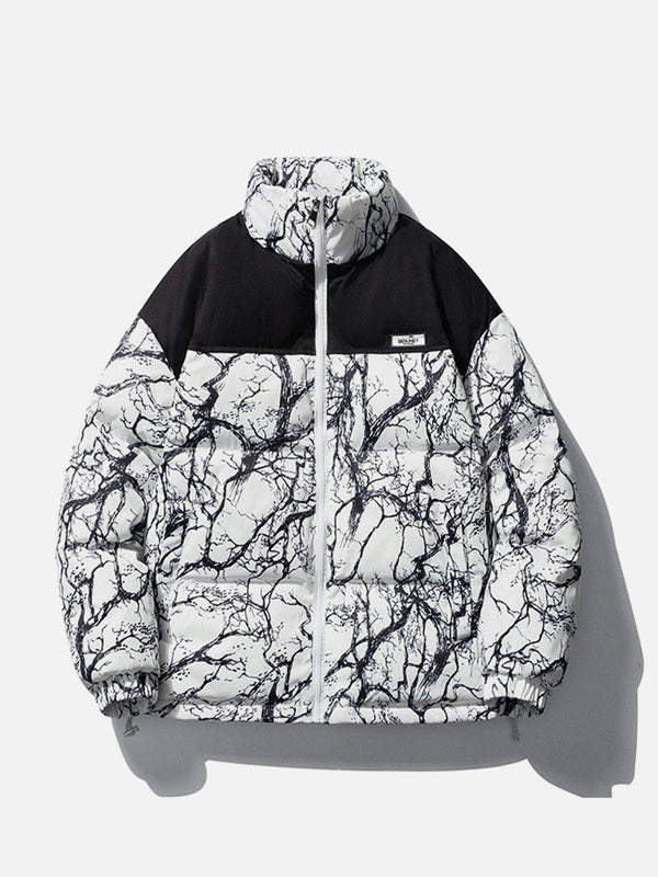 AlanBalen® - Full Print Branch Winter Coat AlanBalen