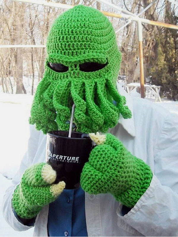 AlanBalen® - Funny Knit Masked Octopus Hat AlanBalen