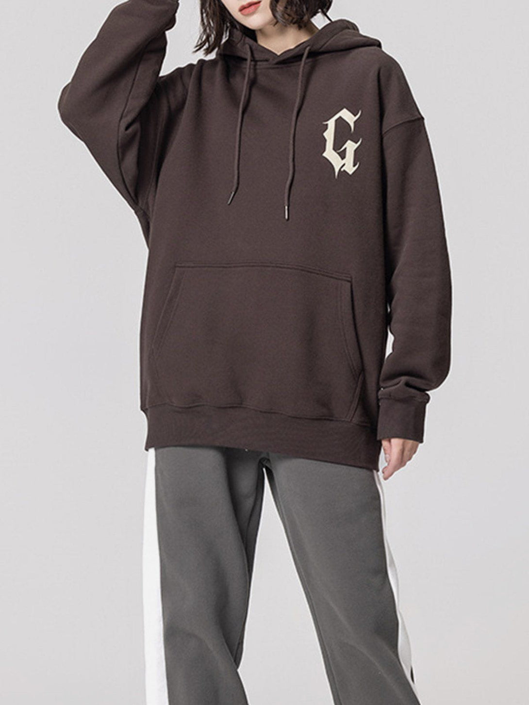 AlanBalen® - G Gothic Letter Print Hoodie AlanBalen