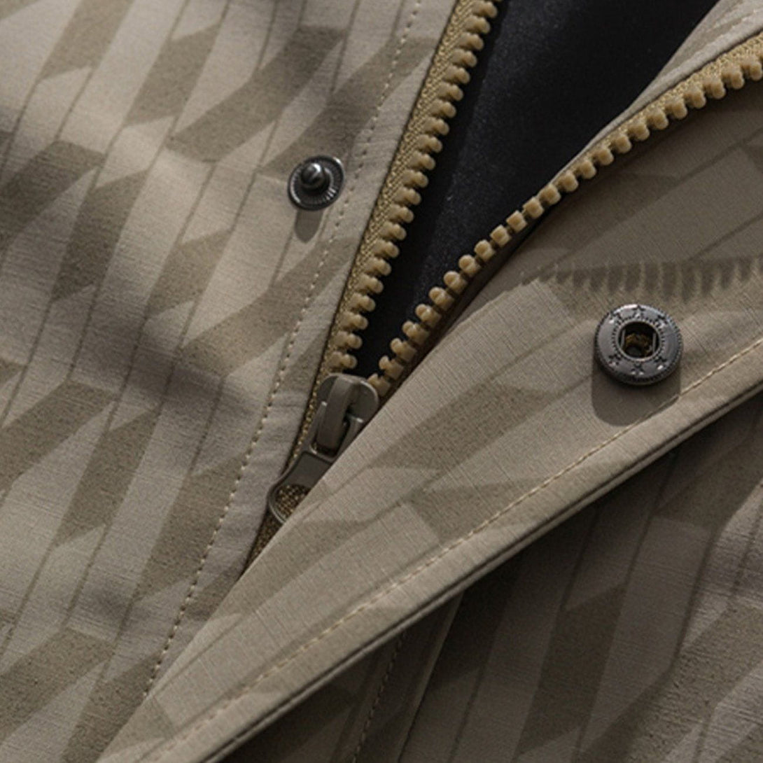 AlanBalen® - Geometric Pattern Print Jacket AlanBalen