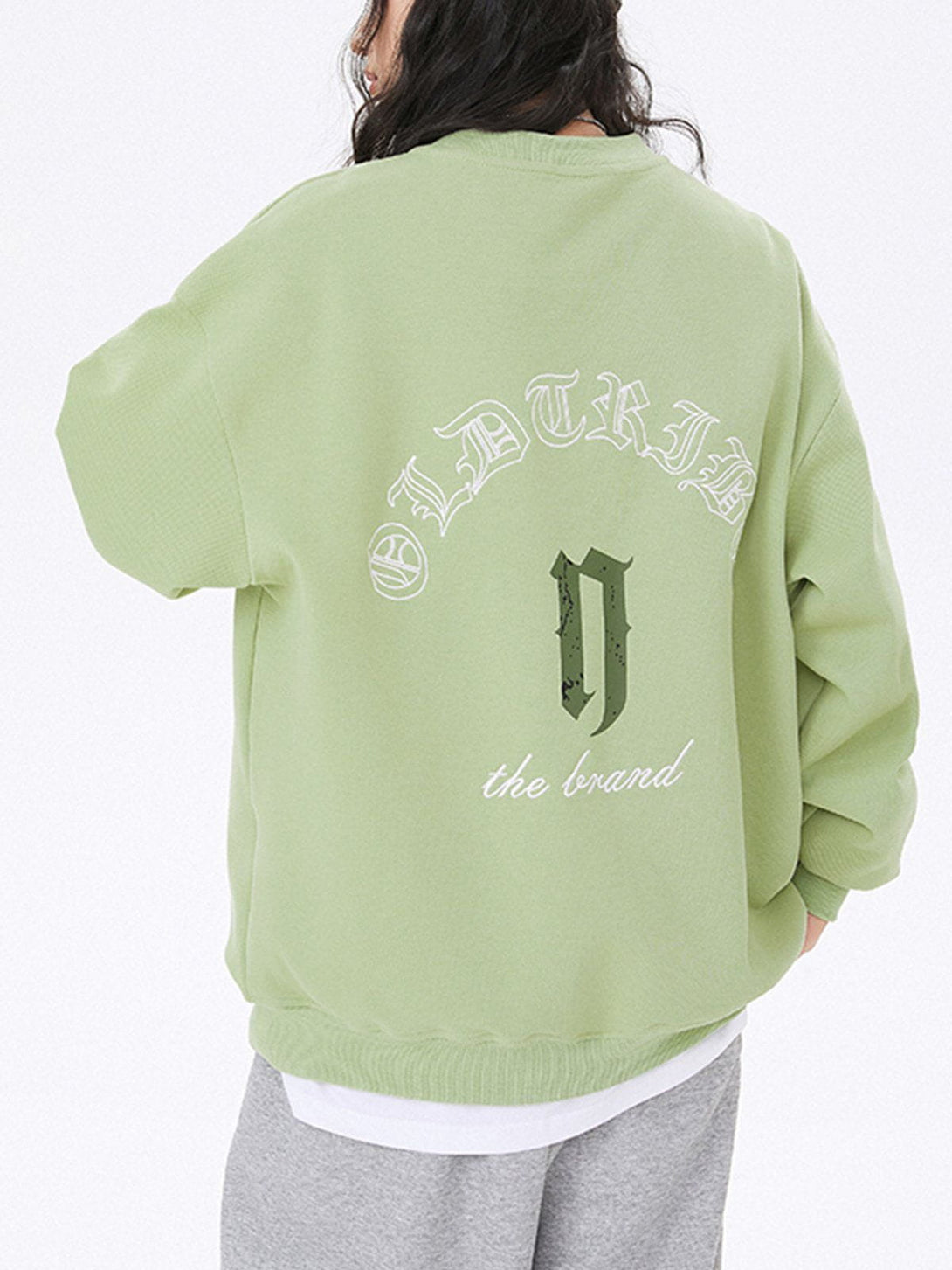 AlanBalen® - Gothic Lettering Embroidered Sweatshirt AlanBalen