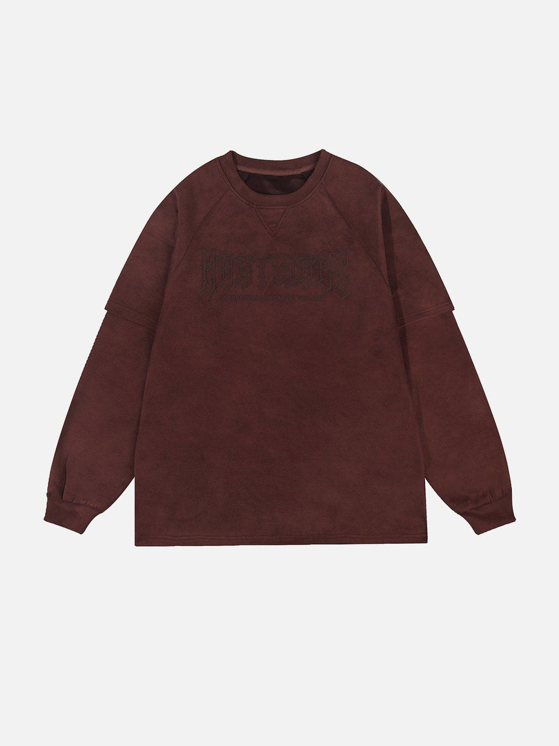 AlanBalen® - Gothic Monogram Suede Sweatshirt AlanBalen