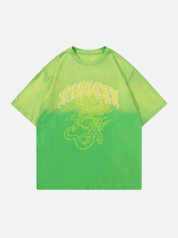 AlanBalen® - Gradient Dragon Print Tee AlanBalen