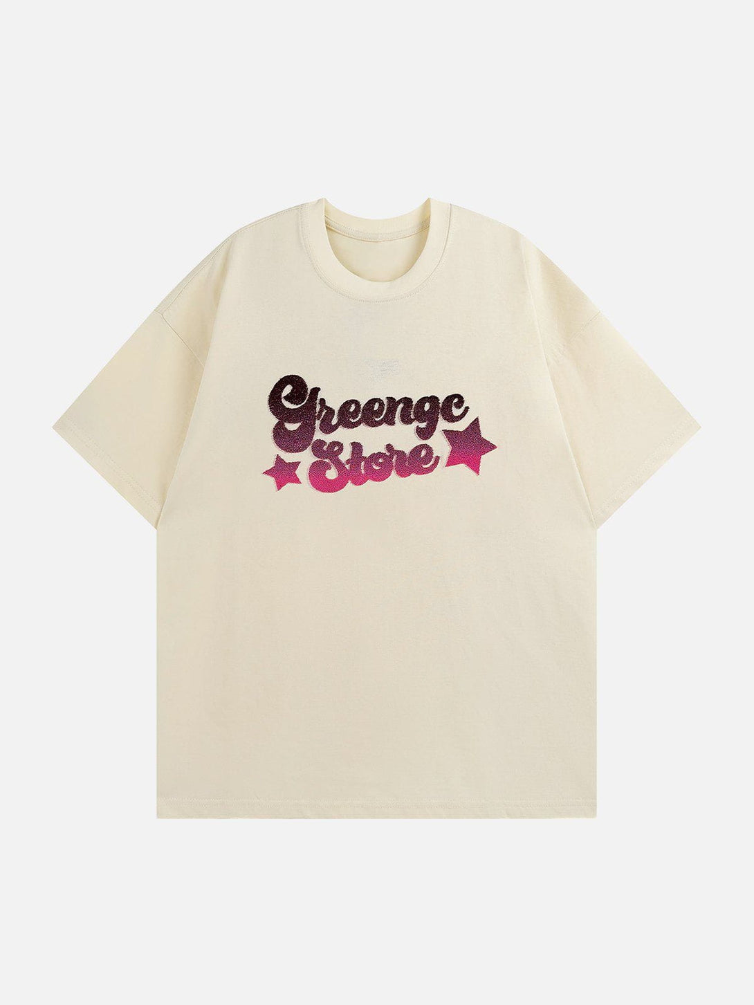 AlanBalen® - Gradient Embroidery Letter Tee AlanBalen