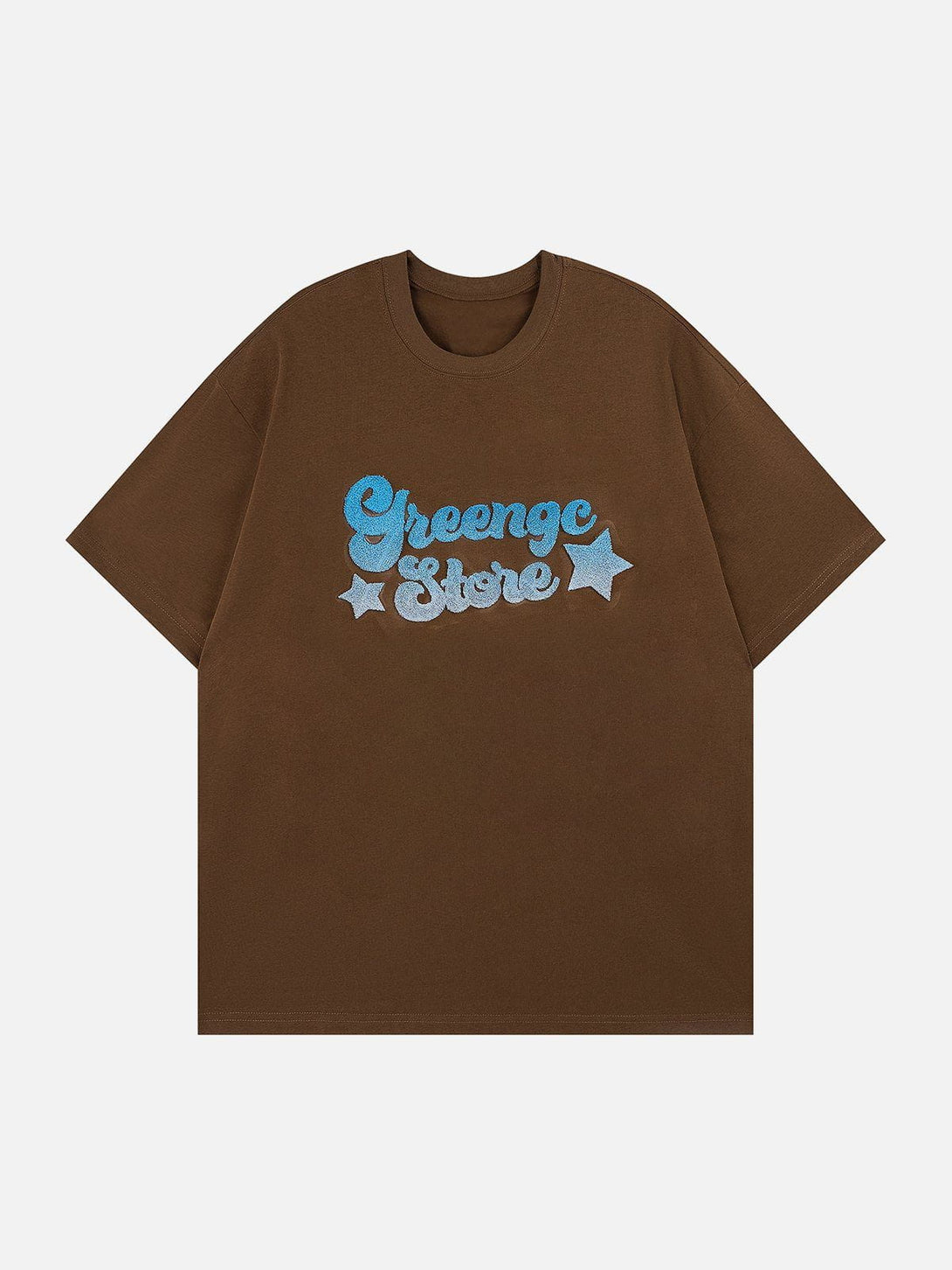 AlanBalen® - Gradient Embroidery Letter Tee AlanBalen