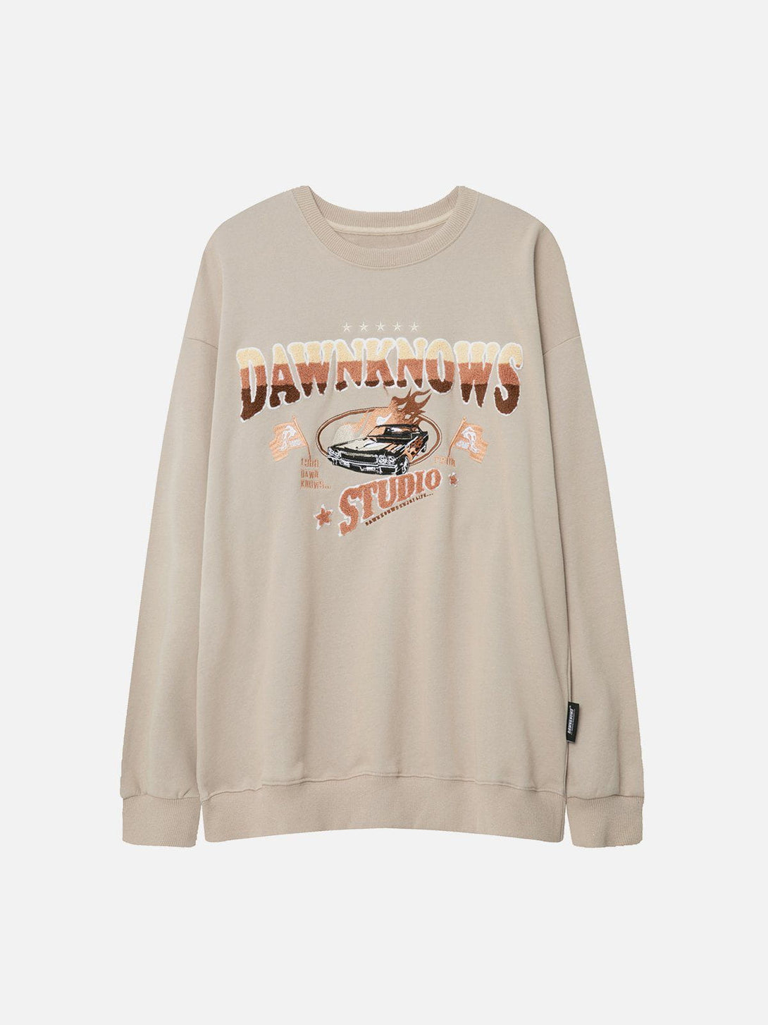 AlanBalen® - Gradient Letter Embroidery Sweatshirt AlanBalen