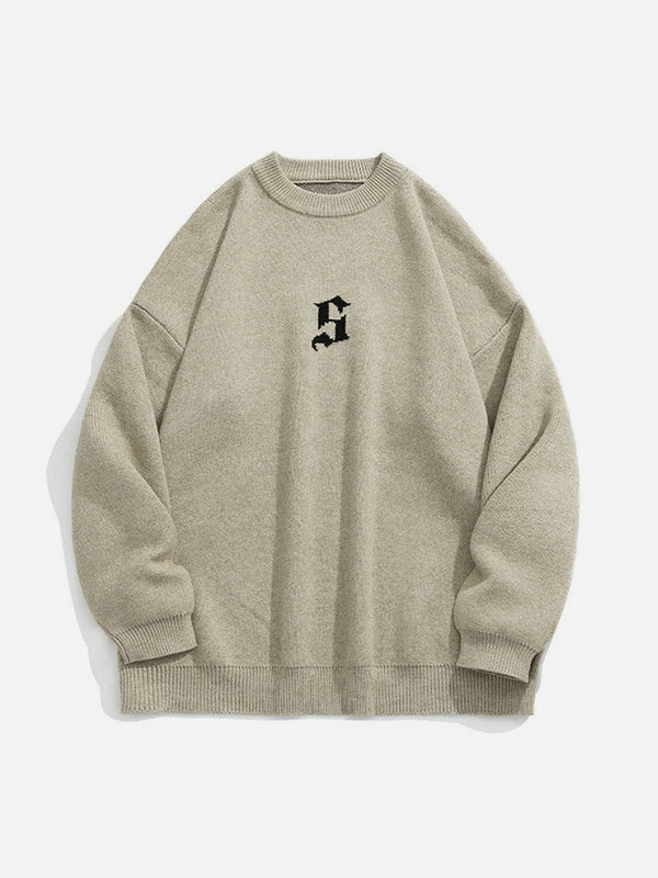 AlanBalen® - Gradient Letters Knit Sweater AlanBalen