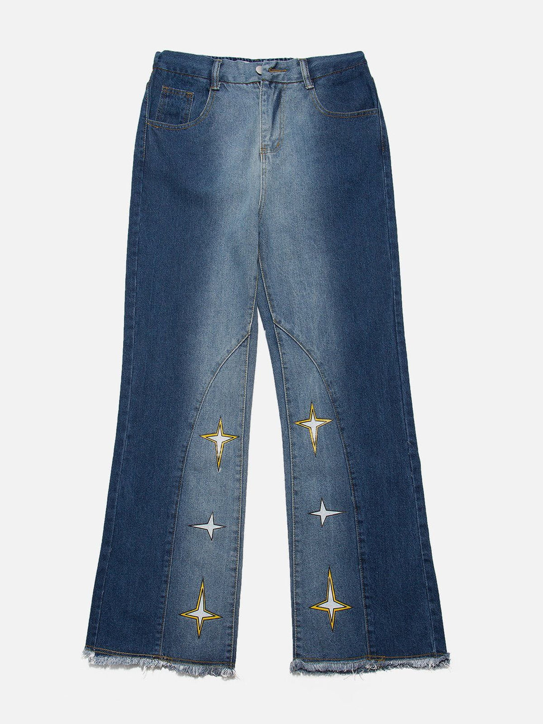 AlanBalen® - Gradient Star Graphic Jeans AlanBalen