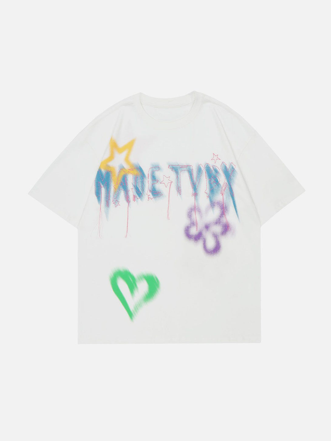 AlanBalen® - Graffiti Flowers Print Tee AlanBalen