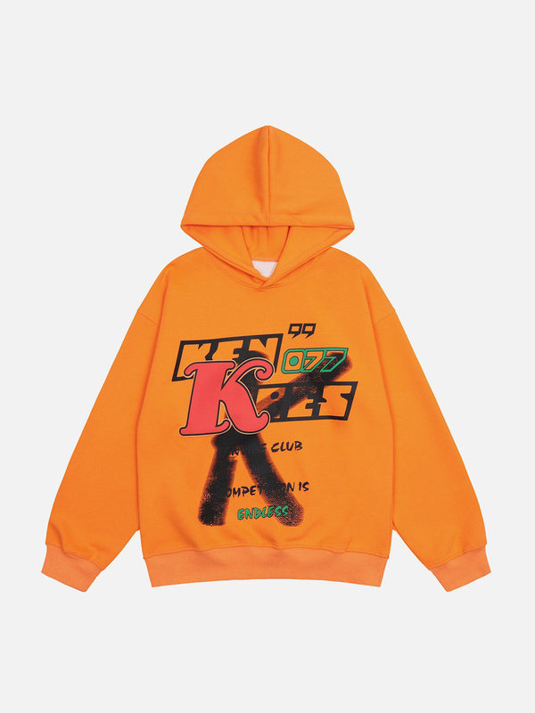 AlanBalen® - Graffiti Letter Print Hoodie AlanBalen