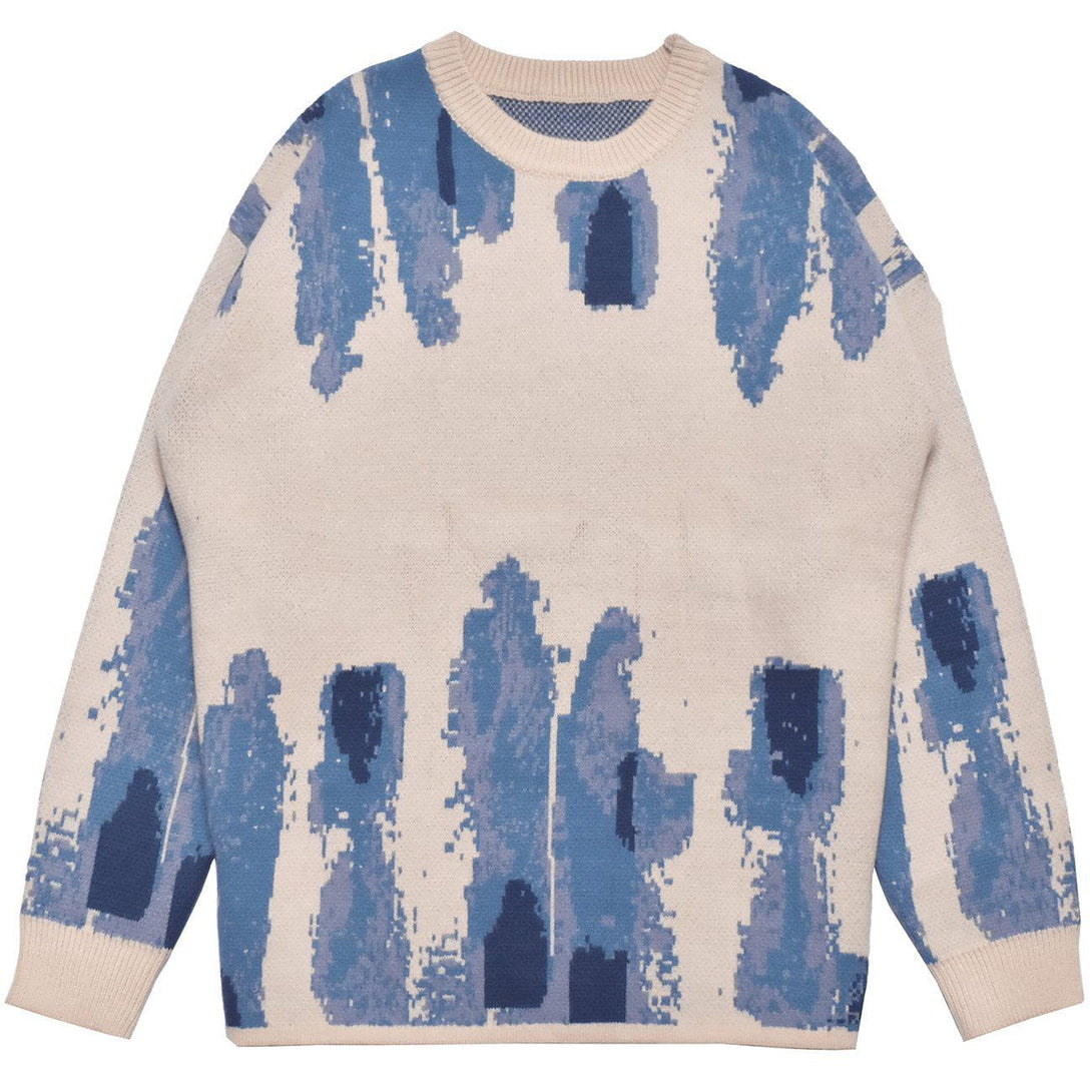 AlanBalen® - Graffiti Pattern Knit Sweater AlanBalen