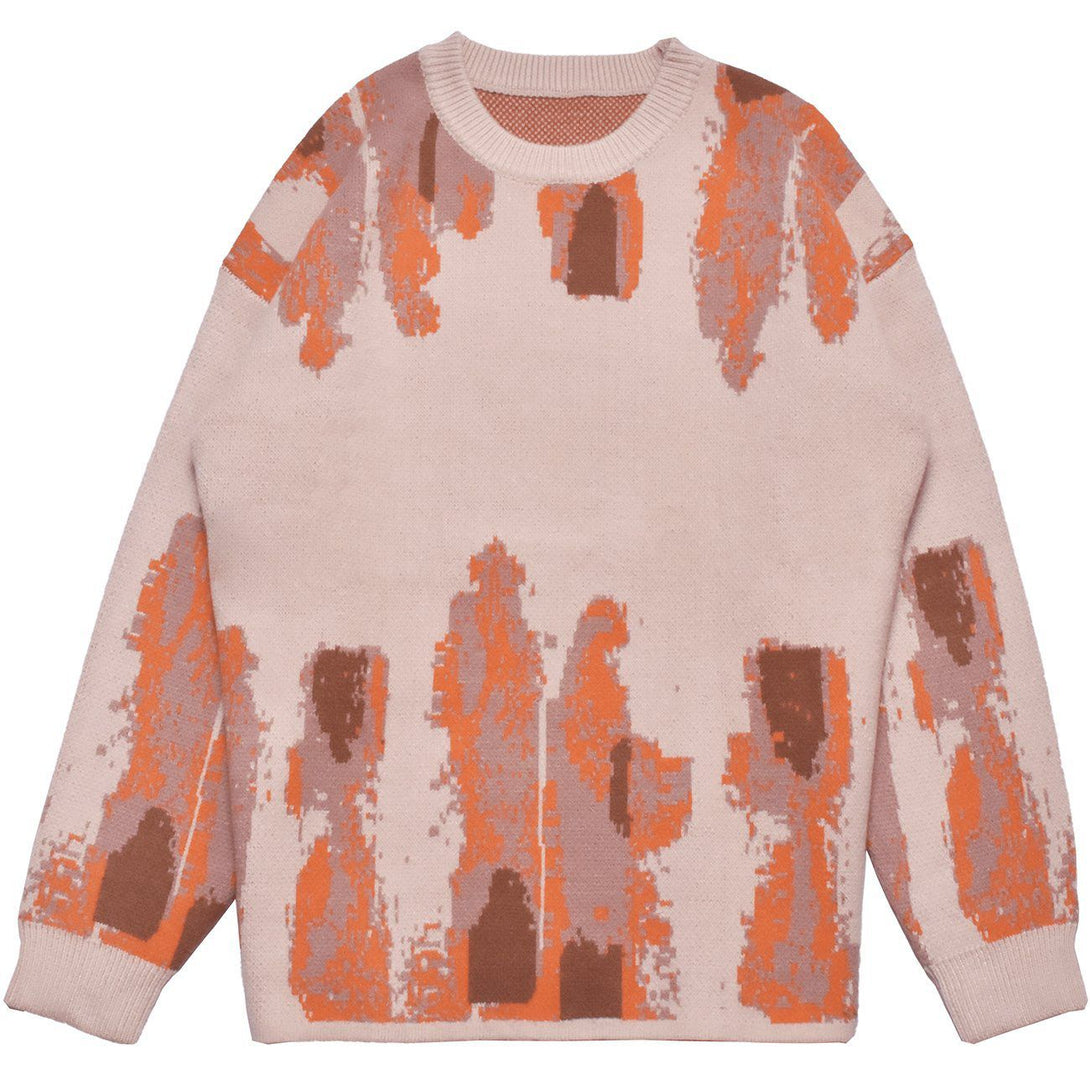 AlanBalen® - Graffiti Pattern Knit Sweater AlanBalen