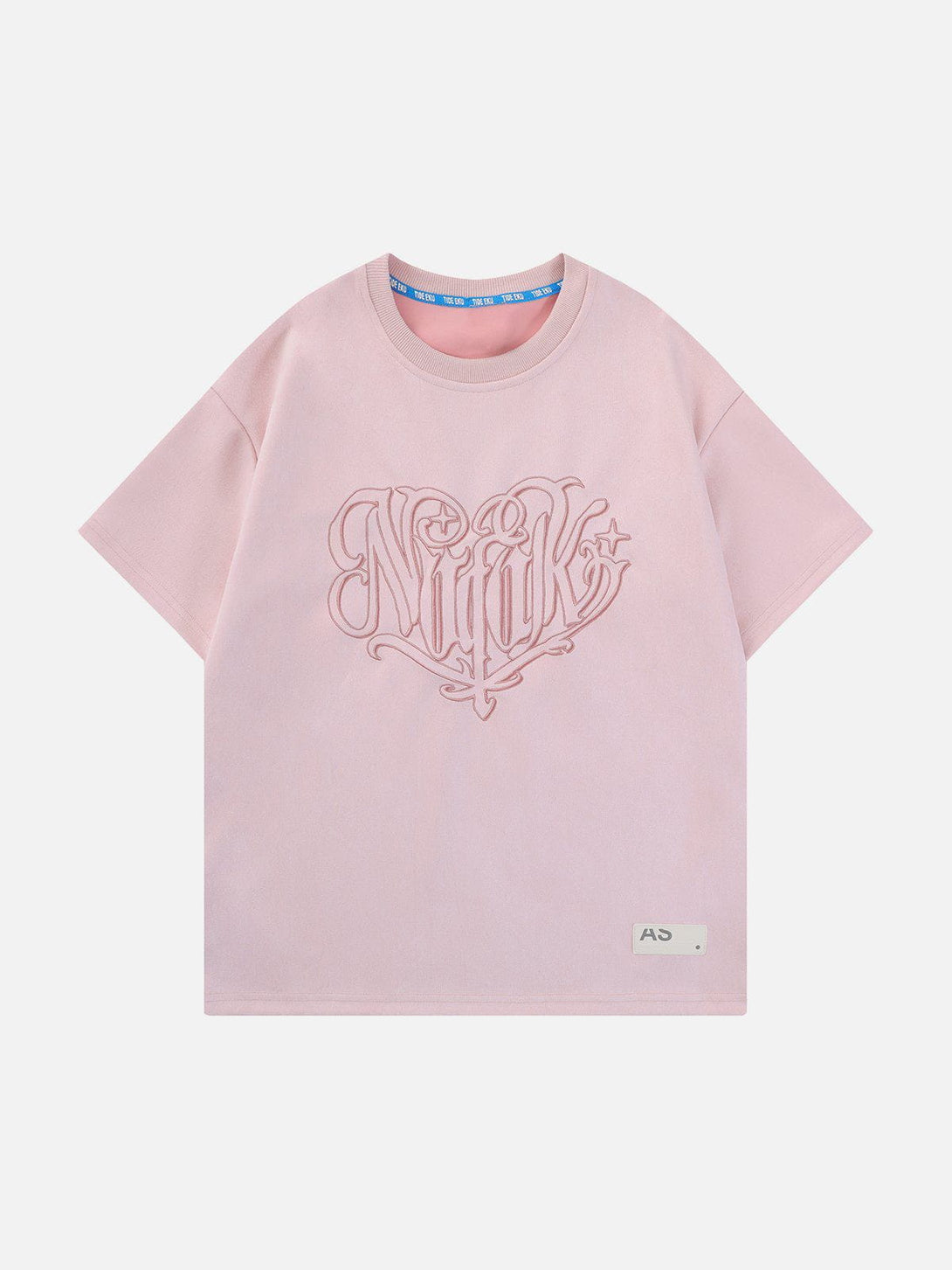 AlanBalen® - Heart Embroidered Suede Tee AlanBalen