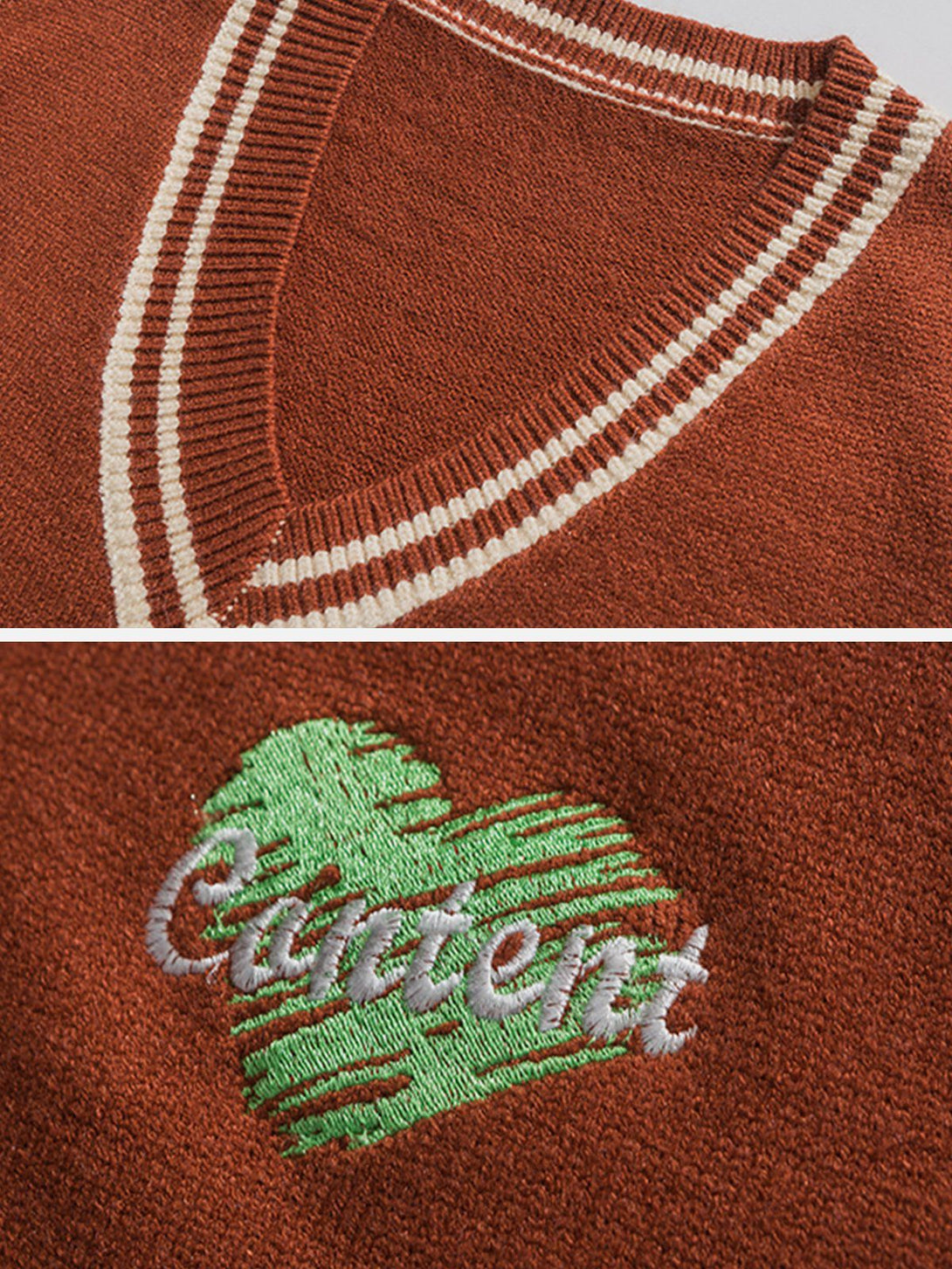 AlanBalen® - Heart Embroidered Sweater Vest AlanBalen