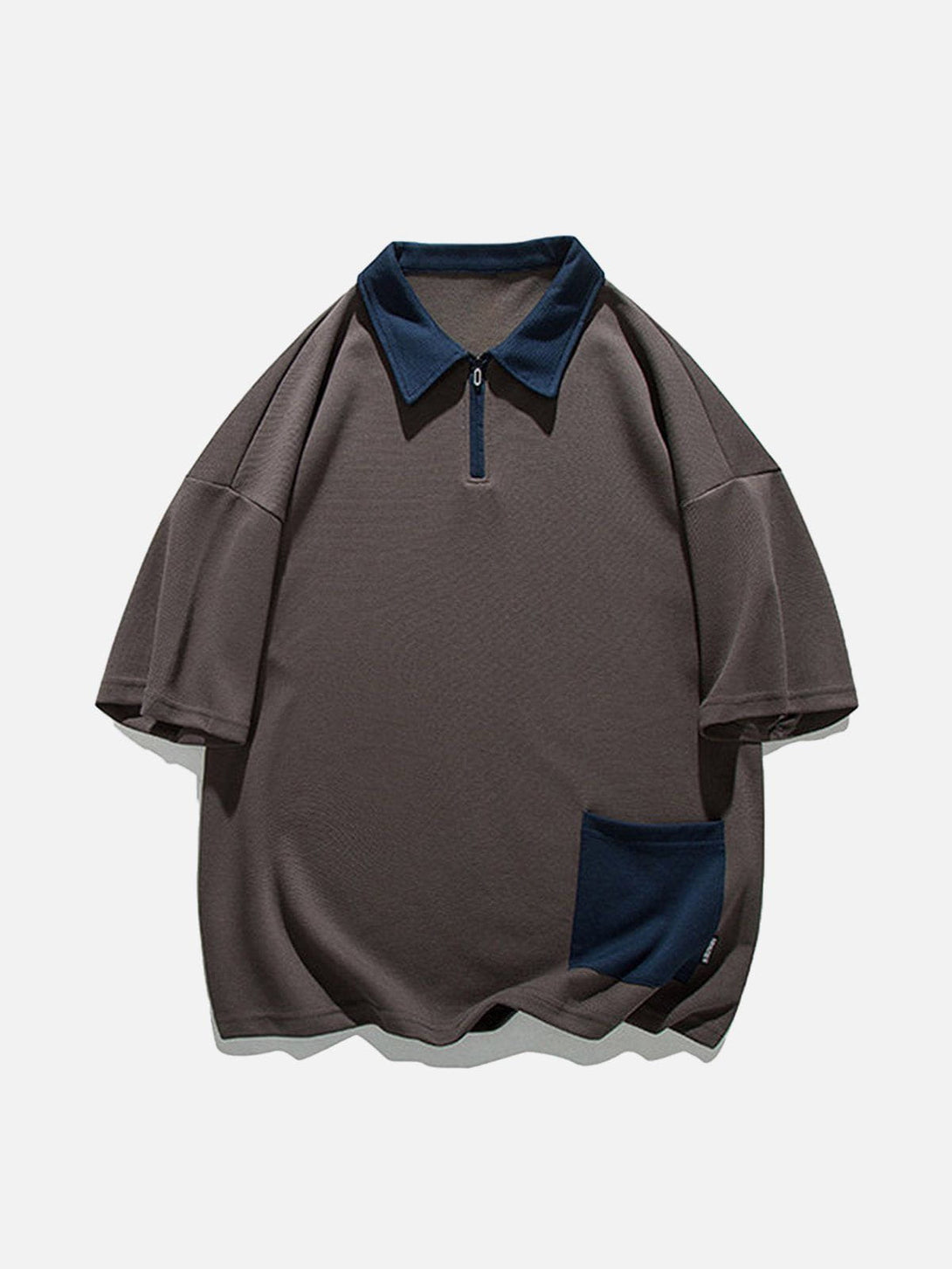 AlanBalen® - Hem Pocket Zip Up Polo Tee AlanBalen