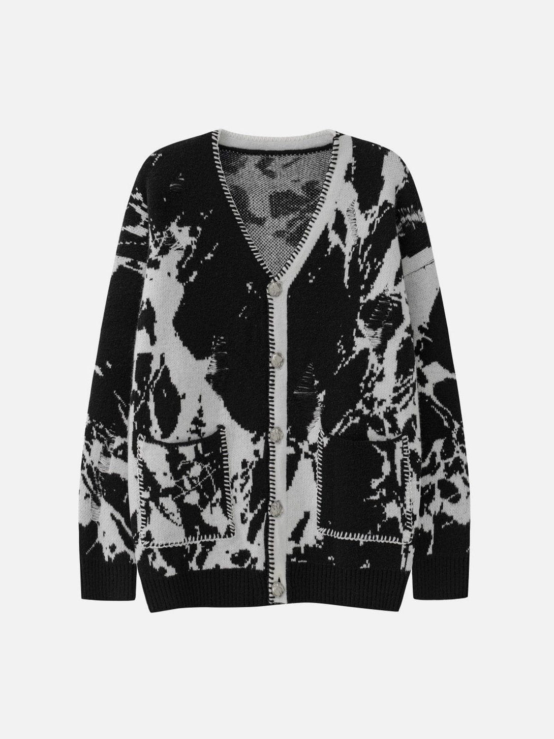 AlanBalen® - Ink And Water Style Embroidery Cardigan AlanBalen