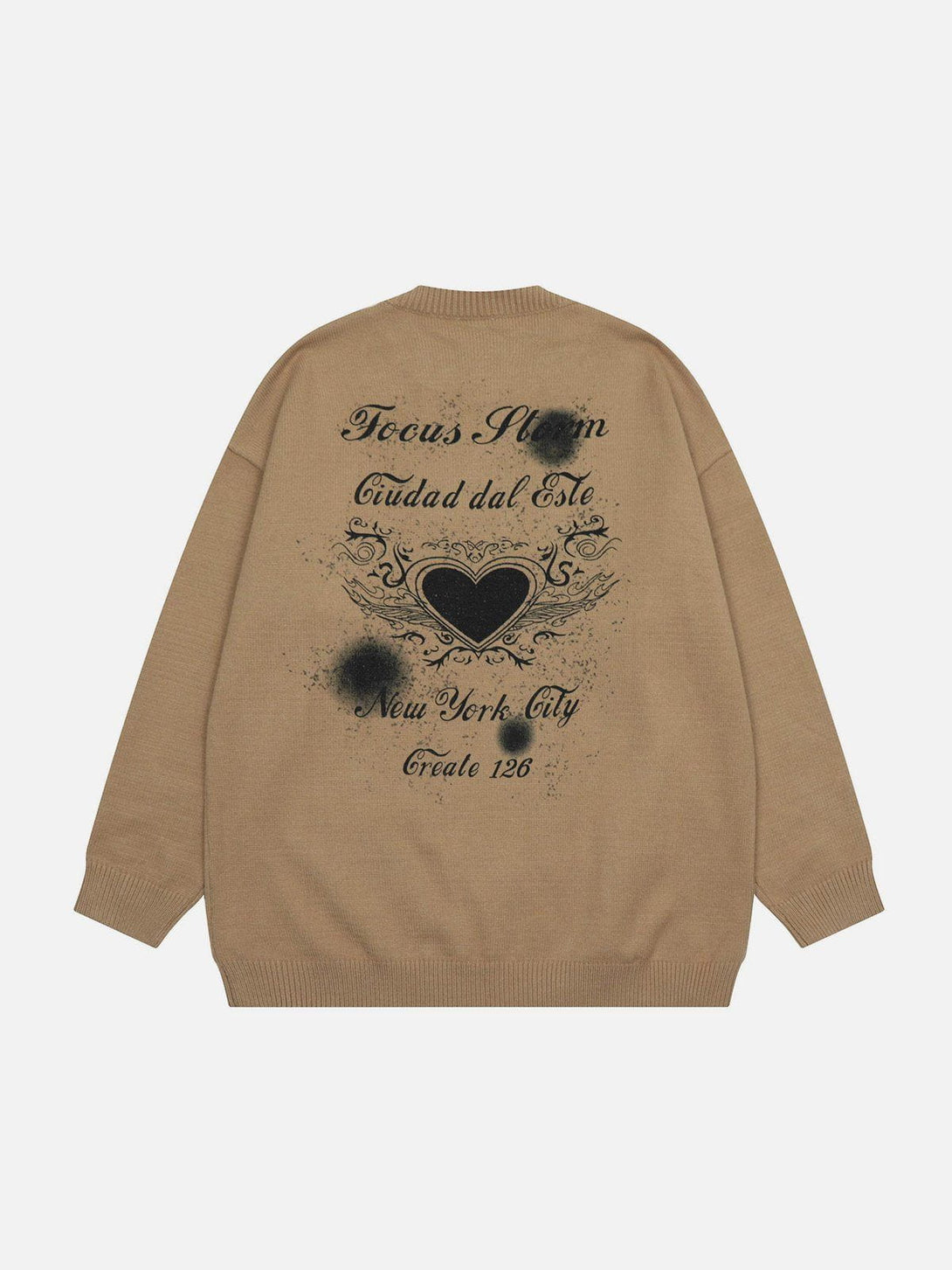 AlanBalen® - Inkjet Heart Print Sweater AlanBalen