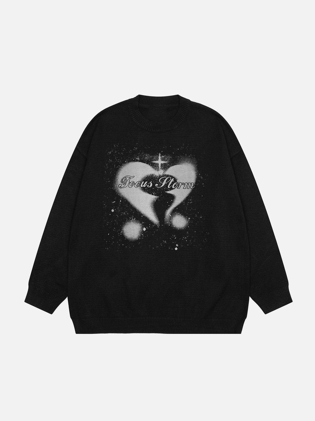 AlanBalen® - Inkjet Heart Print Sweater AlanBalen