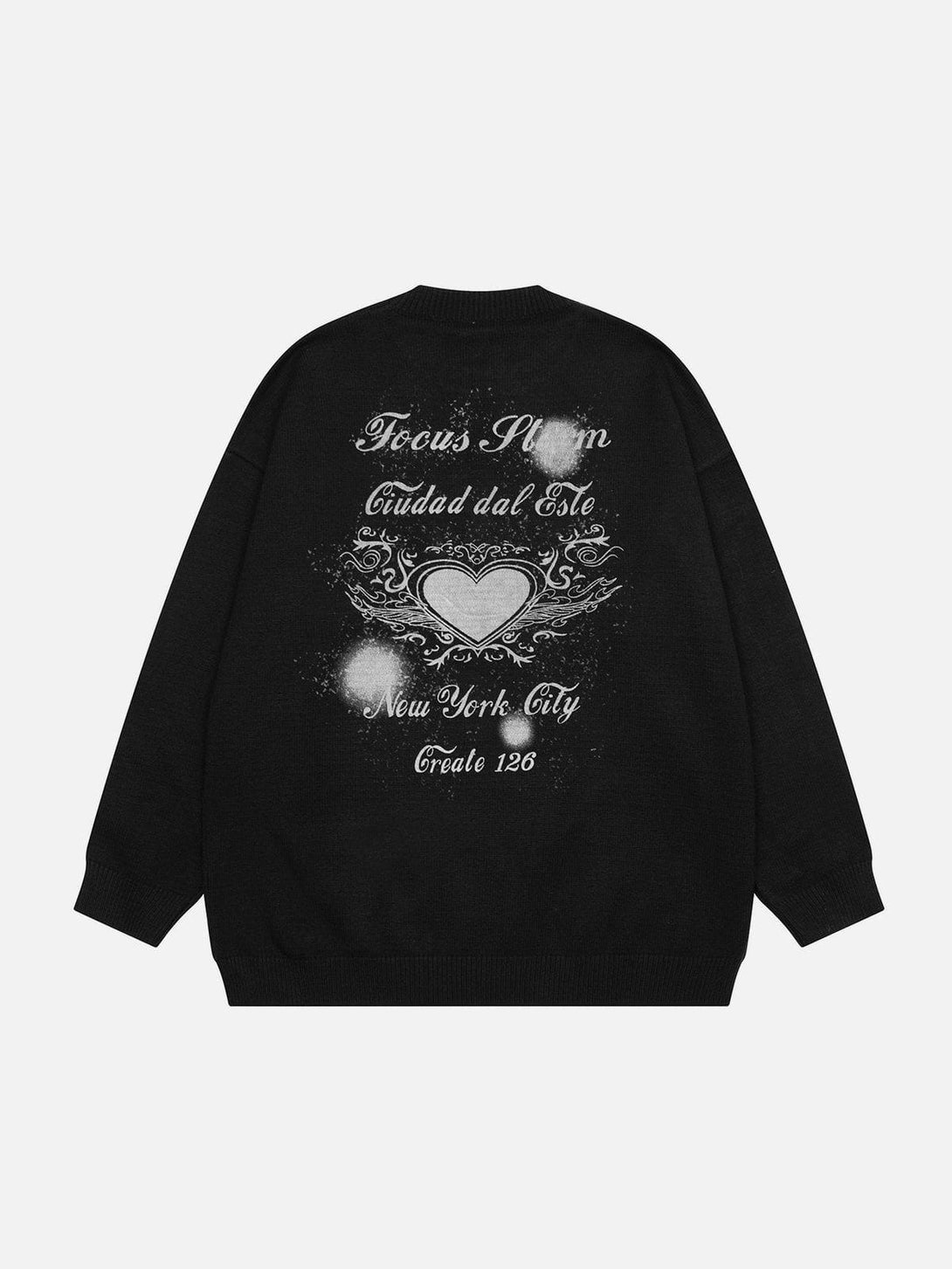 AlanBalen® - Inkjet Heart Print Sweater AlanBalen