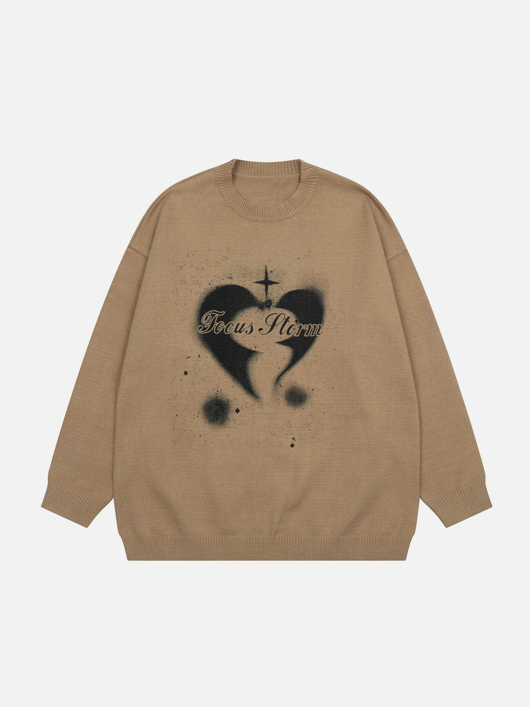 AlanBalen® - Inkjet Heart Print Sweater AlanBalen